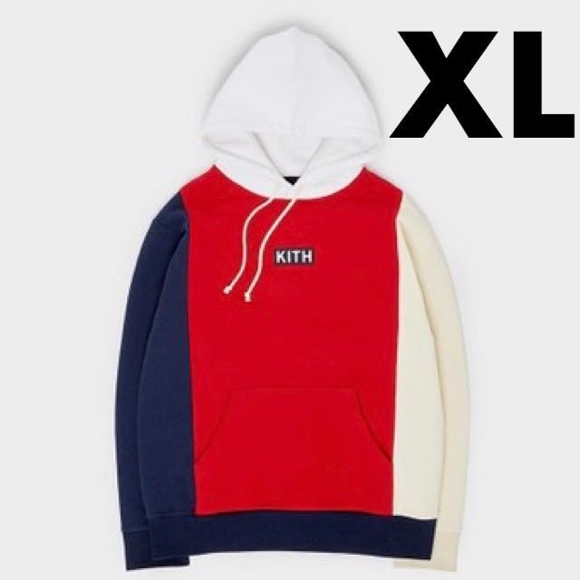 XLサイズ kith Monday Program キス マンデー プログラム RED COLORBLOCK HOODIE レッド カラーブロック フーディー Red Multi RED マルチ