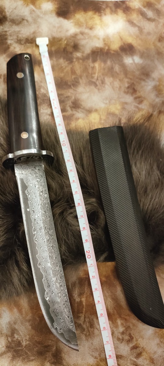 現品一点物 日本刀型 日本刀 和風ナイフ ダマスカス VG10 大迫力 現品一点物 日本刀型 日本刀 和風ナイフ ダマスカス VG10 大迫力