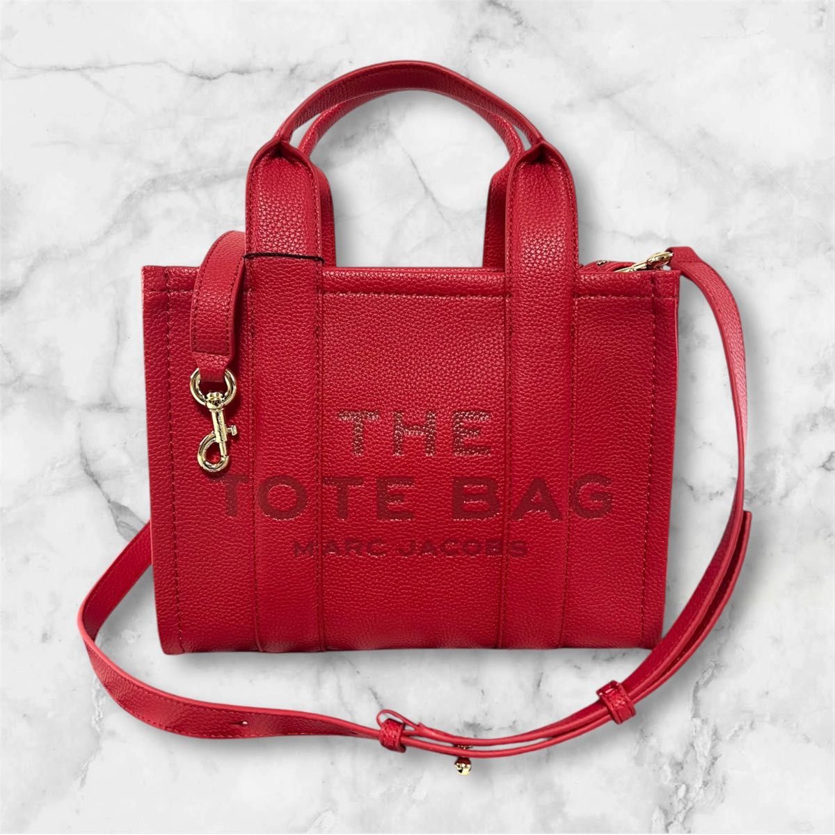 【MARC JACOBS】ザ トートバッグ スモール レザー レッド 数量限定 新品 MARC JACOBS マークジェイコブス レザー トート
