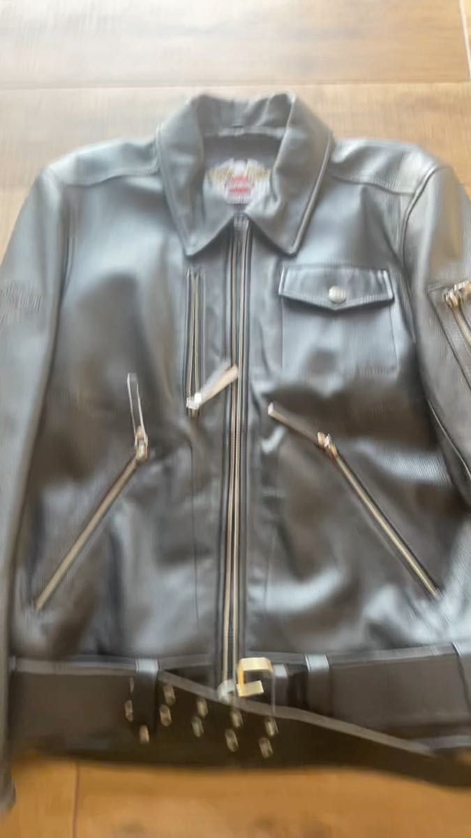 【美品】 ハーレー ダビッドソン 純正 本革 レザー ライダース ジャケット アウター トップス ライダー スーツ