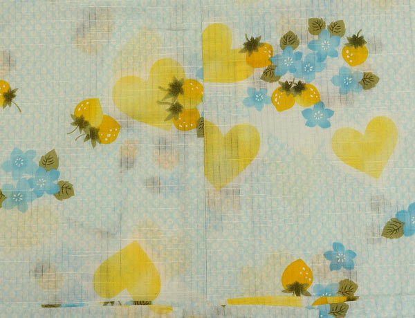 ☆★新品★☆女の子用浴衣【９０サイズ】☆水色系☆【K-90-1】k