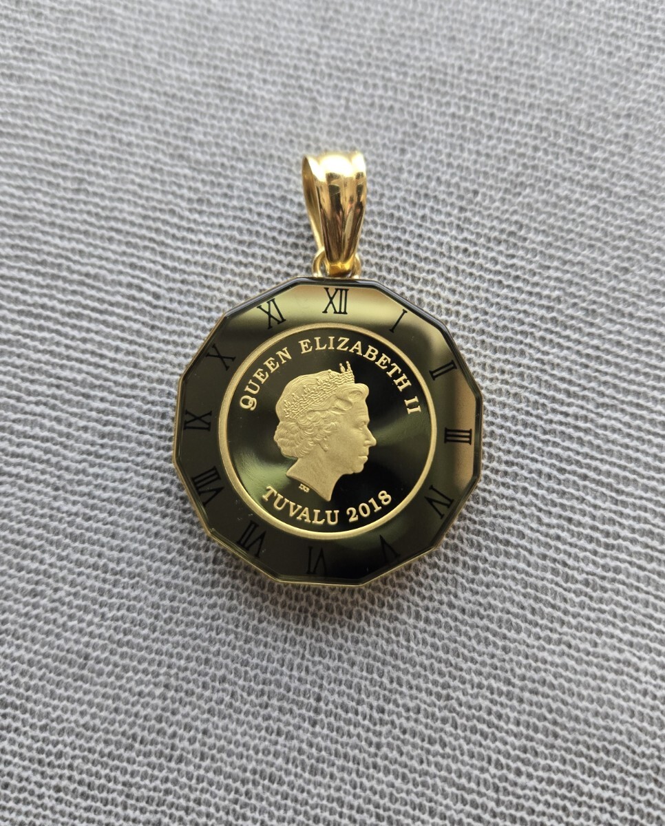 ペンダントトップ 9999GOLD K24 K18 金貨 純金ペンダント ペンダントトップ 9999GOLD K24 K18 金貨 純金ペンダント