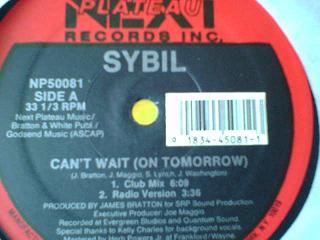 ディスコ Sybil / Can't Wait (On Tomorrow) 12インチです。_画像1