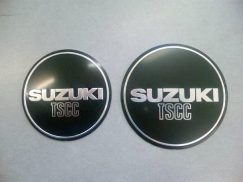 ☆彡スズキ GSX1100S/750S 刀 エンジンカバー ケースカバー ブラックエンブレムSET!☆彡