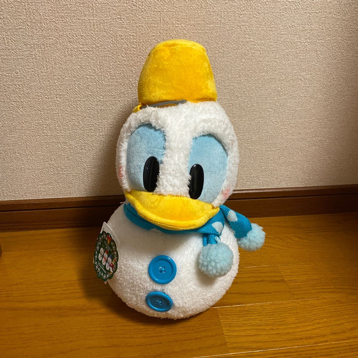 未使用 ディズニー クリスマス ドナルド ぬいぐるみ スノースノー 雪だるま 2011_画像1