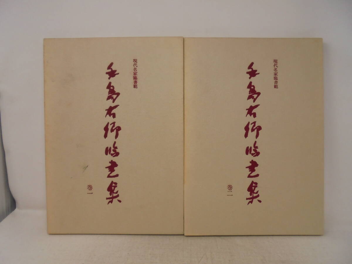 【現代名家臨書範　手島右卿 臨書集 2冊 セット】スリーブケース付　西東書房 昭和62年発行 1987年
