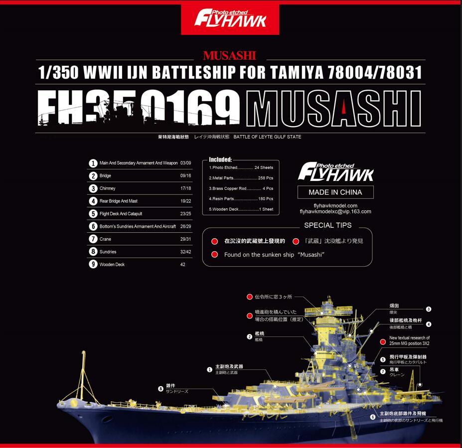 フライホーク FH350169 1/350 WWII IJN 日本海軍 戦艦 武蔵用 フライホーク FH350169 1/350 WWII IJN 日本海軍 戦艦 武蔵用