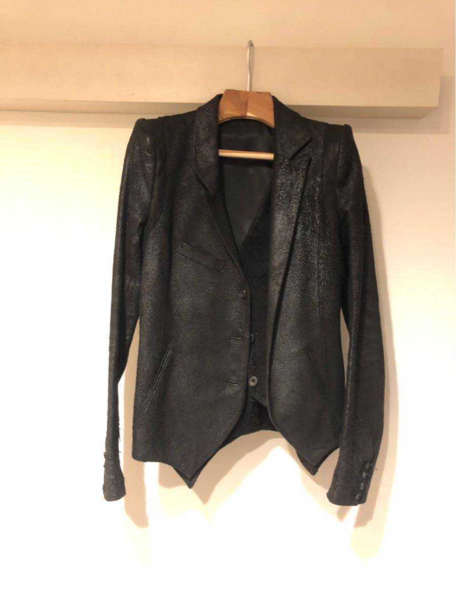 ifsixwasnine reptile デストロイレザージャケット　leather jacket 00s archive super rare  l.g.b. goa 14th addiction share spirit