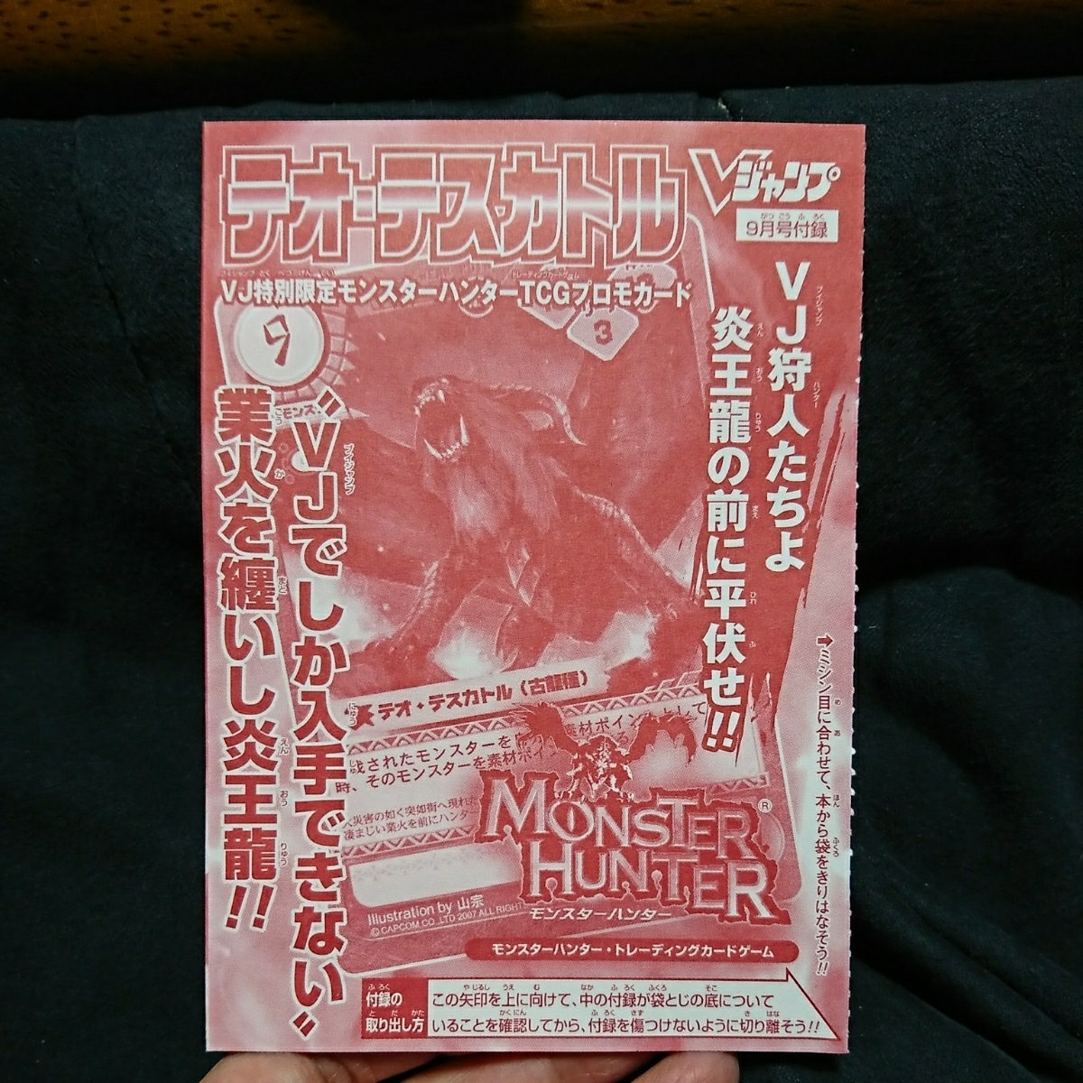 Vジャンプ モンスターハンター TCGプロモカード テオ Vジャンプ モンスターハンター TCGプロモカード テオ