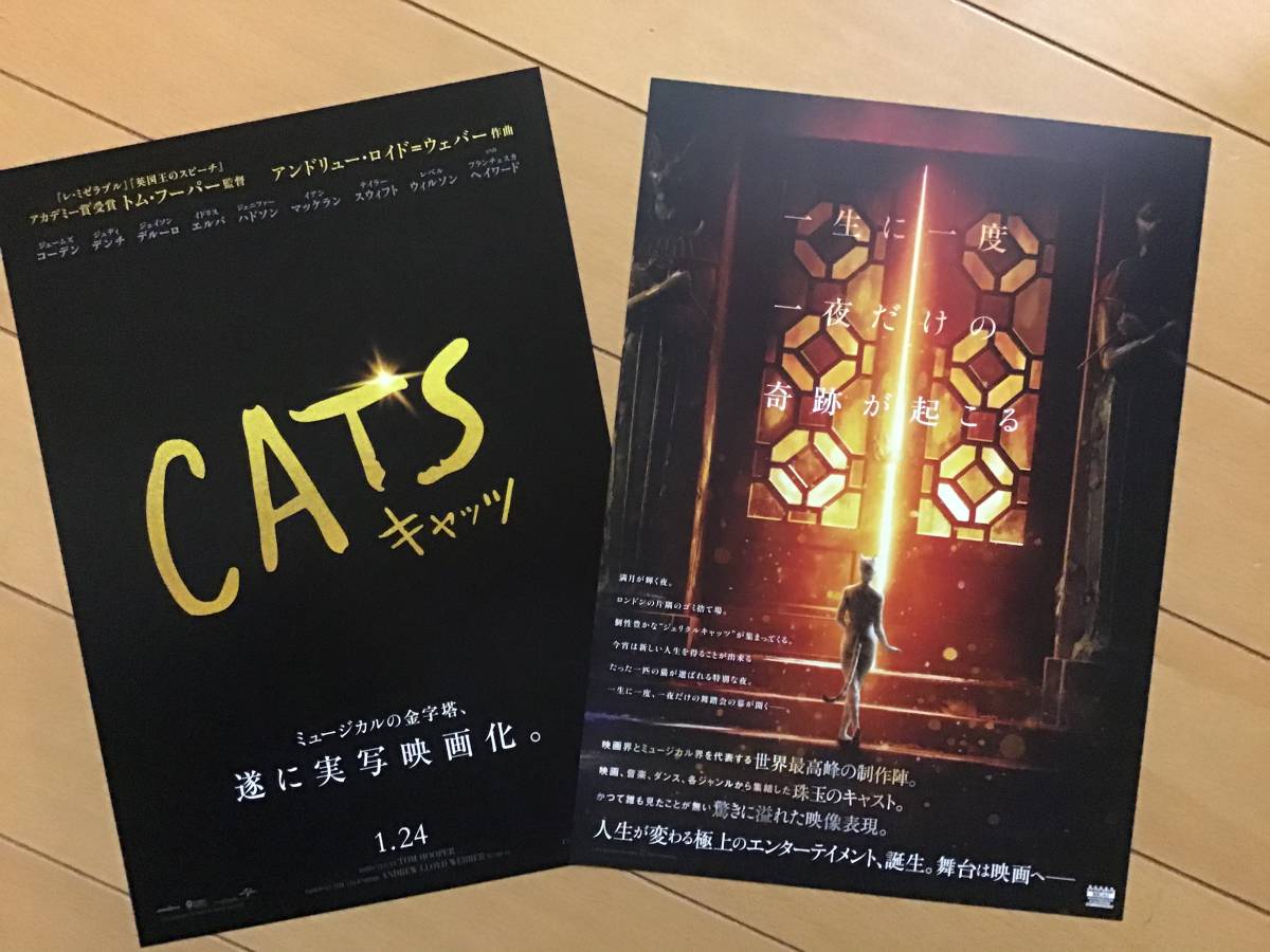 映画「CATS キャッツ」～実写版　★B5チラシ　2枚　★新品・非売品。_画像2