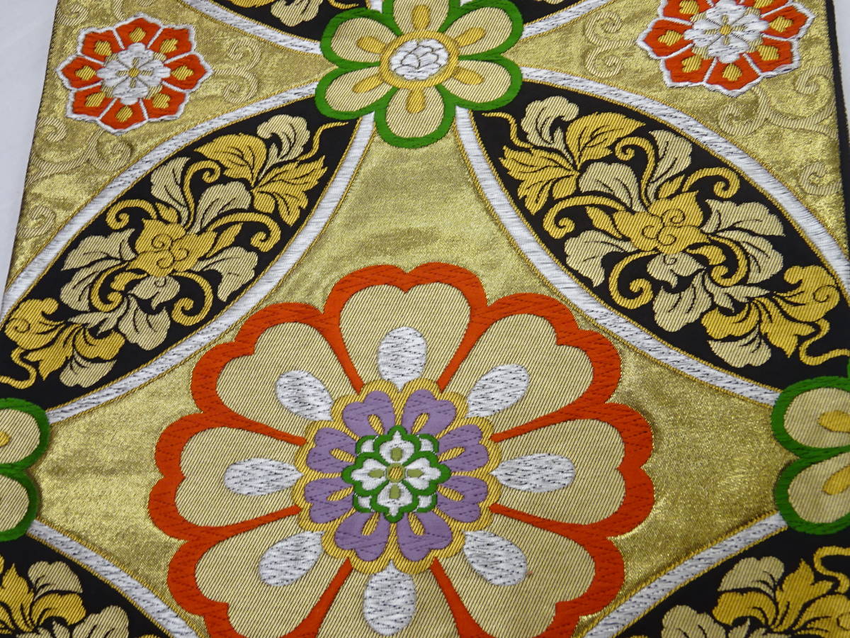 新品・未仕立て・振袖向き☆京都西陣・高山工房製・袋帯☆七宝華文柄