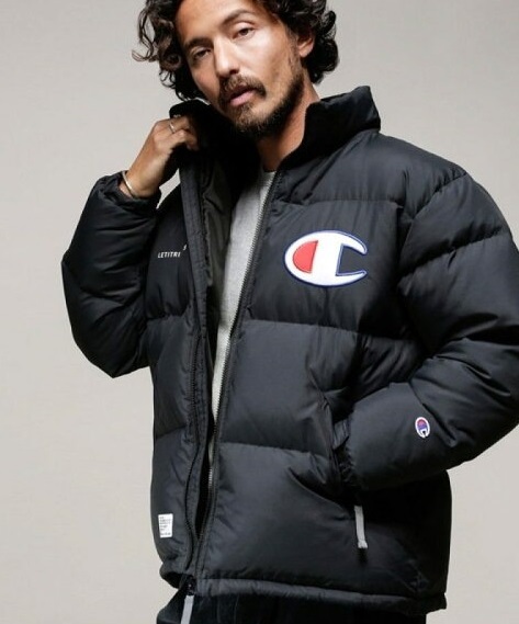 最新 nano・universe Champion 別注 LET IT RIDE DOWN JACKET ダウンジャケット 完売 チャンピオン ナノ ユニバース N2
