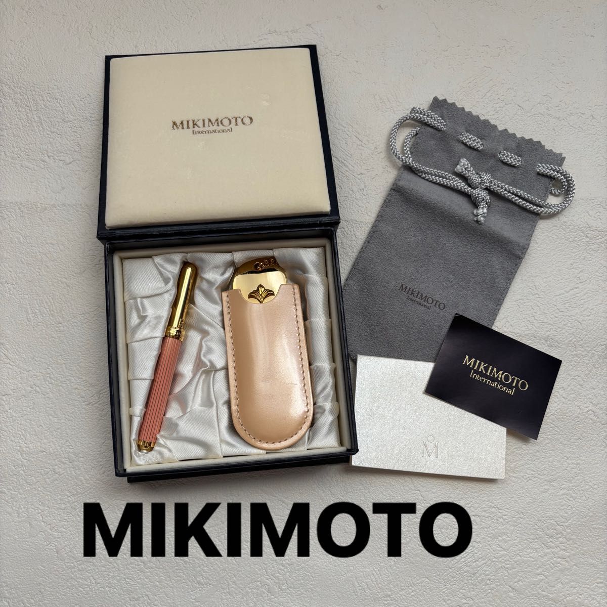 MIKIMOTO ミキモト リップブラシ ミラー セット 紅筆 手鏡 MIKIMOTO ミキモト リップブラシ ミラー セット 紅筆 手鏡