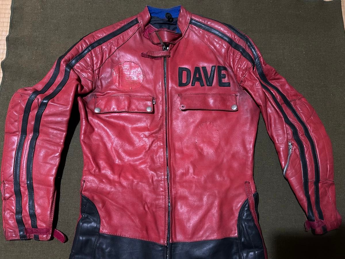 Lewis leathers/ルイスレザー ビンテージ レザースーツ 赤/黒 38 Lewis leathers/ルイスレザー ビンテージ レザースーツ 赤/黒 38