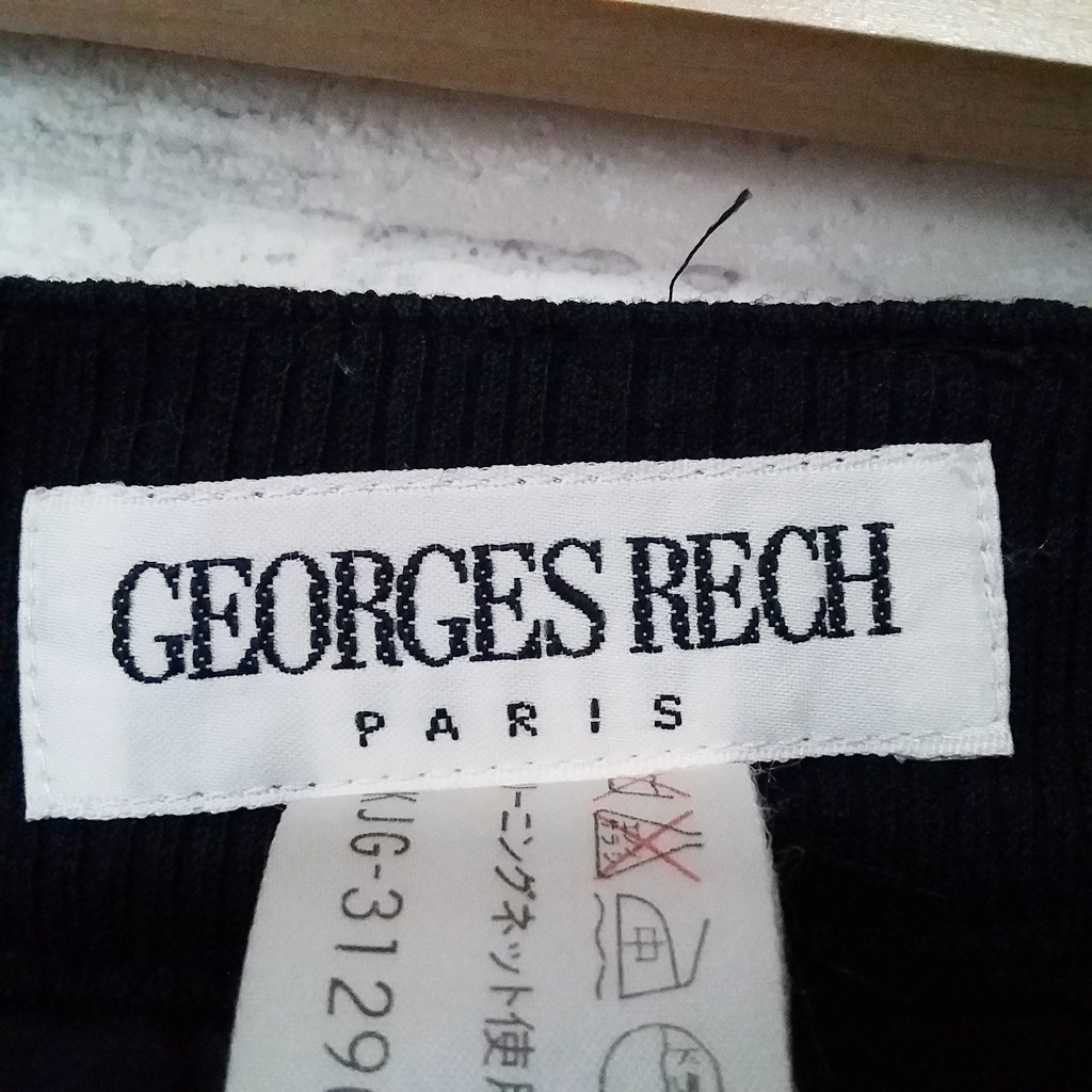 【人気】GEORGES RECH PARIS/ジョルジュ レッシュ リブパンツ ブラック/3973_画像6