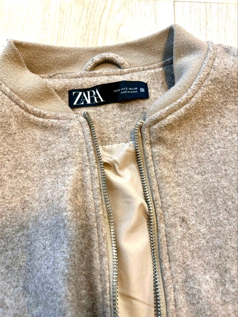 ZARA プラッシュボンバージャケット S ベージュ|Yahoo!フリマ ZARA プラッシュボンバージャケット S ベージュ|Yahoo!フリマ
