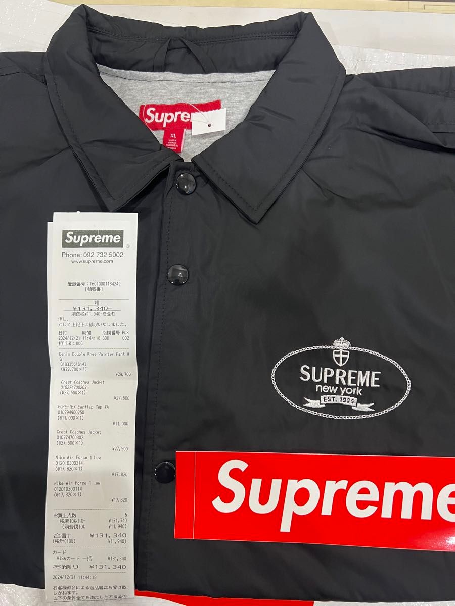 Supreme Crest Coaches Jacket Black|Yahoo!フリマ(旧PayPay Supreme Crest Coaches Jacket Black|Yahoo!フリマ(旧PayPay
