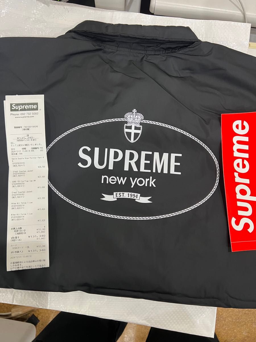 Supreme Crest Coaches Jacket Black|Yahoo!フリマ(旧PayPay Supreme Crest Coaches Jacket Black|Yahoo!フリマ(旧PayPay