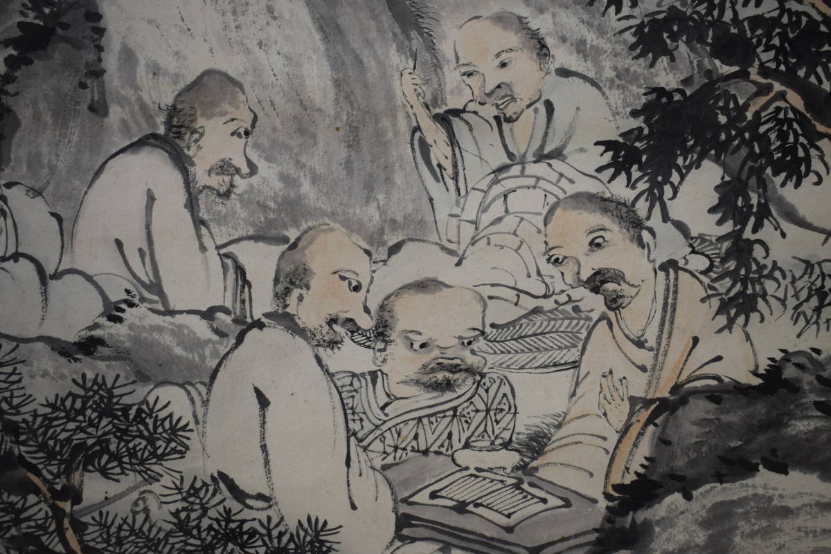 真作/山本梅荘/十六羅漢/布袋屋掛軸HH-10 Yahoo!オークション - 【真作】/山本梅荘/十六羅漢/布袋屋掛軸HH-10