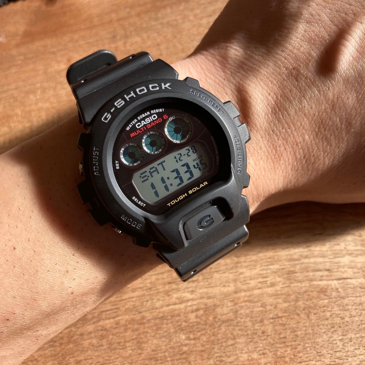 CASIO G-SHOCK 黒 マットブラック デジタル 電波ソーラー 三つ目 CASIO G-SHOCK 黒 マットブラック デジタル 電波ソーラー 三つ目