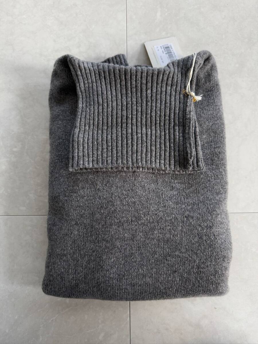 5776】新品6.8萬【FILIPPO DE LAURENTIIS / フィリッポ デ ローレンティス　56　秋冬　カシミア×ウール素材ミドルゲージタートル】グレー