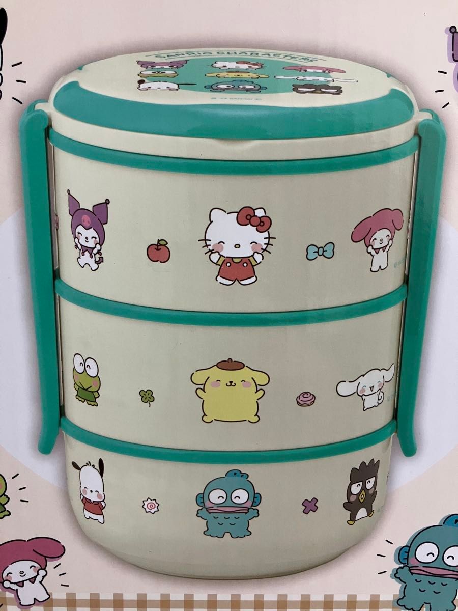 サンリオキャラクターズ ゆるっとシンプル3段ピクニックランチ サンリオキャラクターズ ゆるっとシンプル3段ピクニックランチ