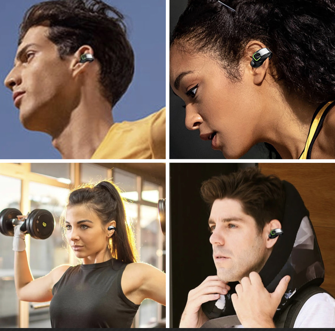 Bluetooth5.3 イヤホン ワイヤレスイヤホン IPX5 空気伝導イヤホン クリップ型 防水 耳掛け スピーカー マイク 片耳 USB 充電 ブラック 1_画像7