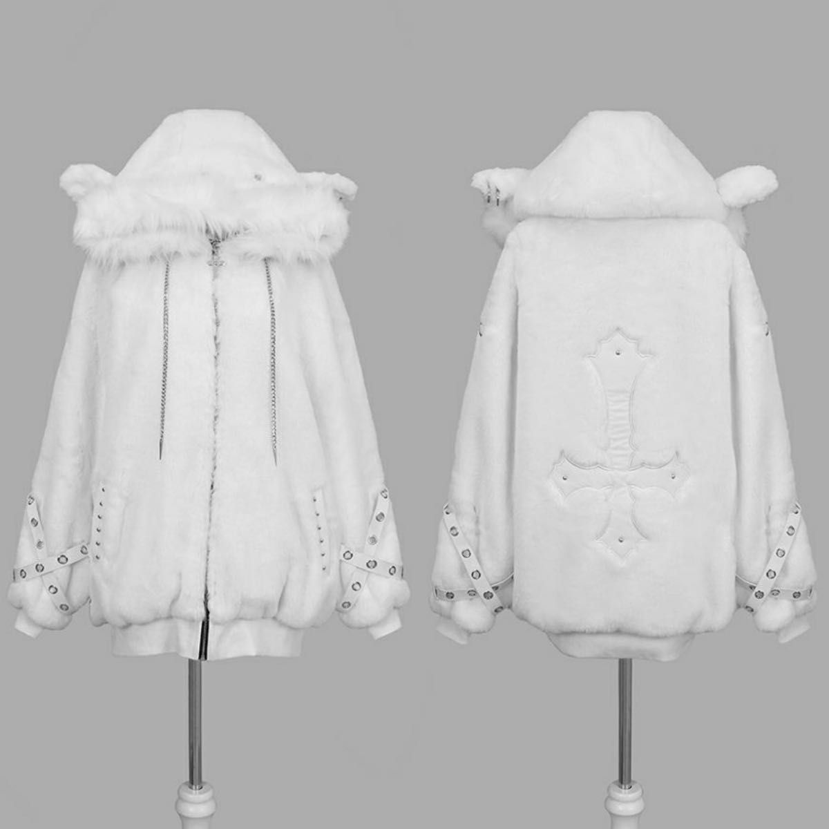 DimMoire ディムモアール BABY SHEEP ファーパーカーII White 白 DimMoire ディムモアール BABY SHEEP ファーパーカーII White 白