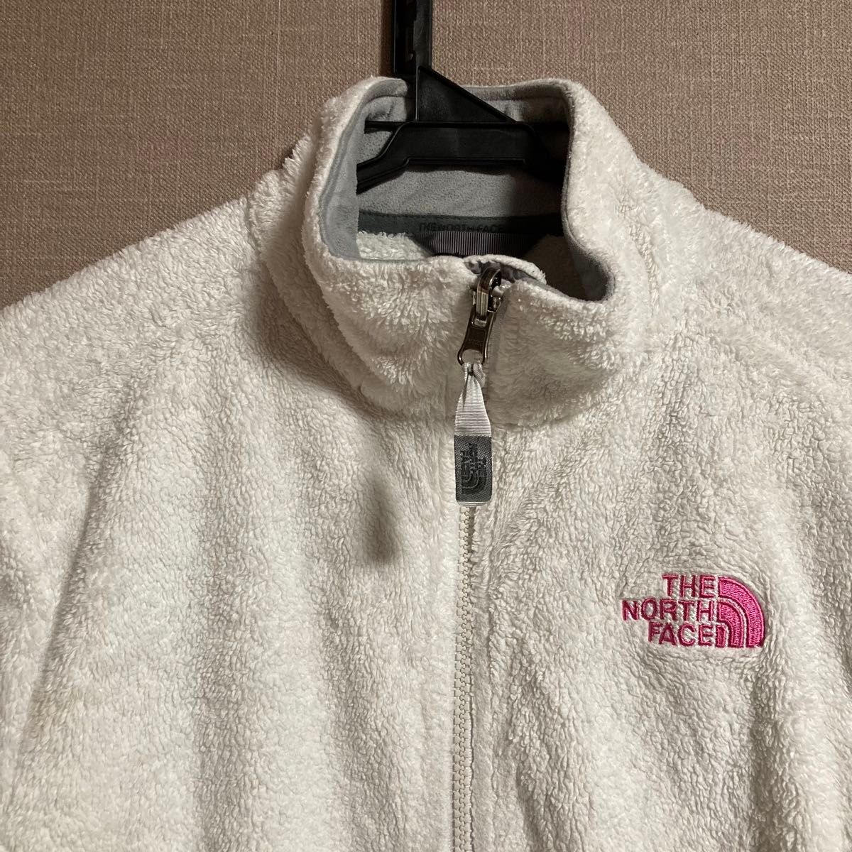 48 THE NORTH FACE ザノースフェイス ボアジャケット レディース S ホワイト フルジップ