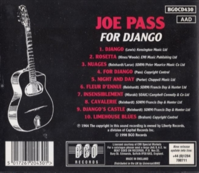 ■□Joe Passジョー・パス/For Django□■_5017261204301