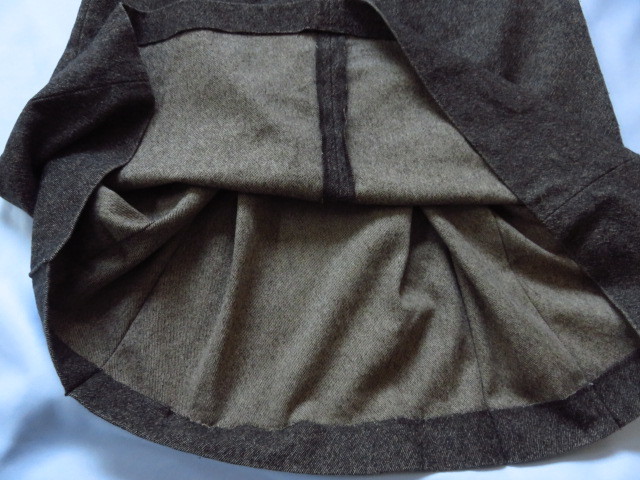 # красивый прекрасное качество прекрасный товар [theory] теория высококлассный хлопок шерсть юбка [2]9 номер M сделано в Японии Brown стоимость доставки 188 иен b728