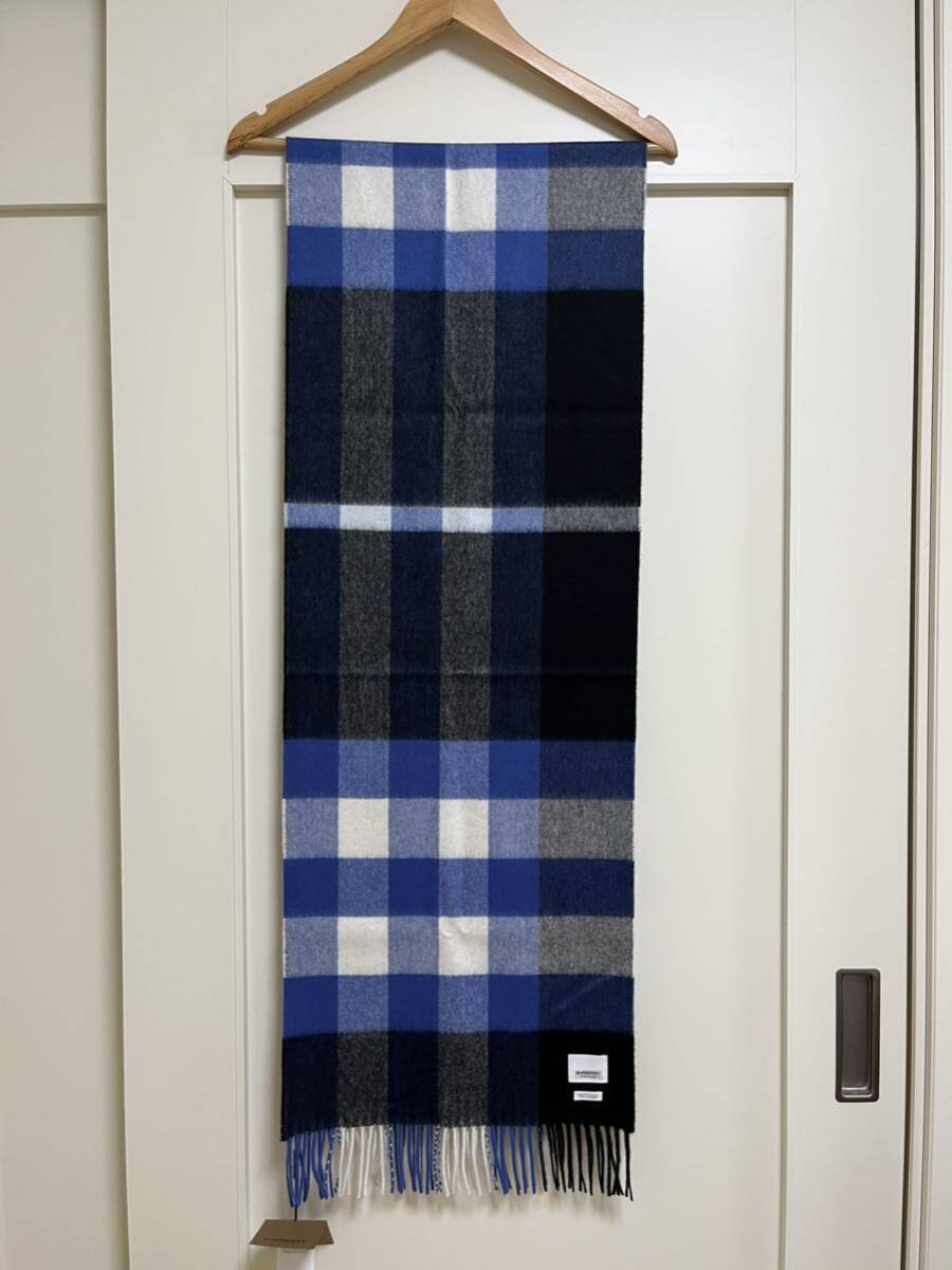 BURBERRY バーバリー カシミア100% 大判マフラー タグ付き未 BURBERRY バーバリー カシミア100% 大判マフラー タグ付き未