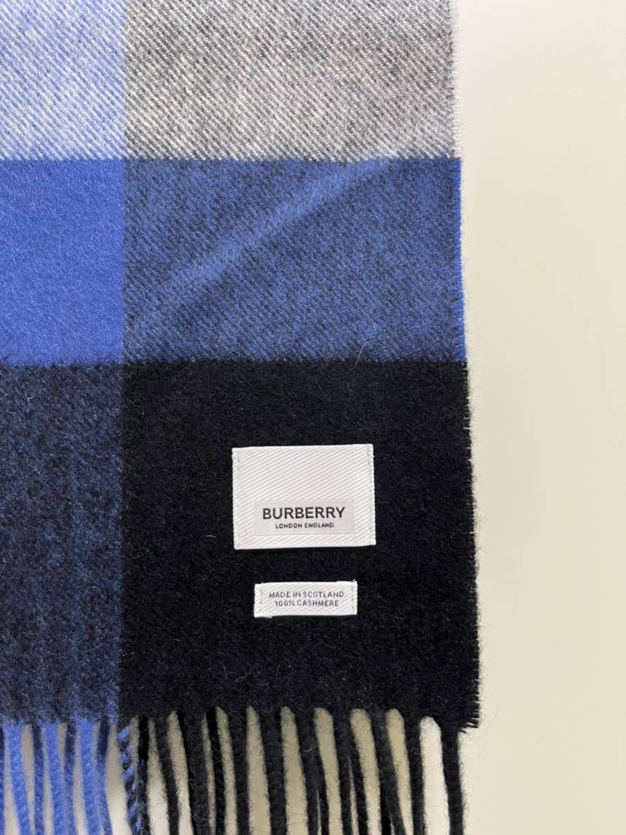 BURBERRY バーバリー カシミア100% 大判マフラー タグ付き未 BURBERRY バーバリー カシミア100% 大判マフラー タグ付き未