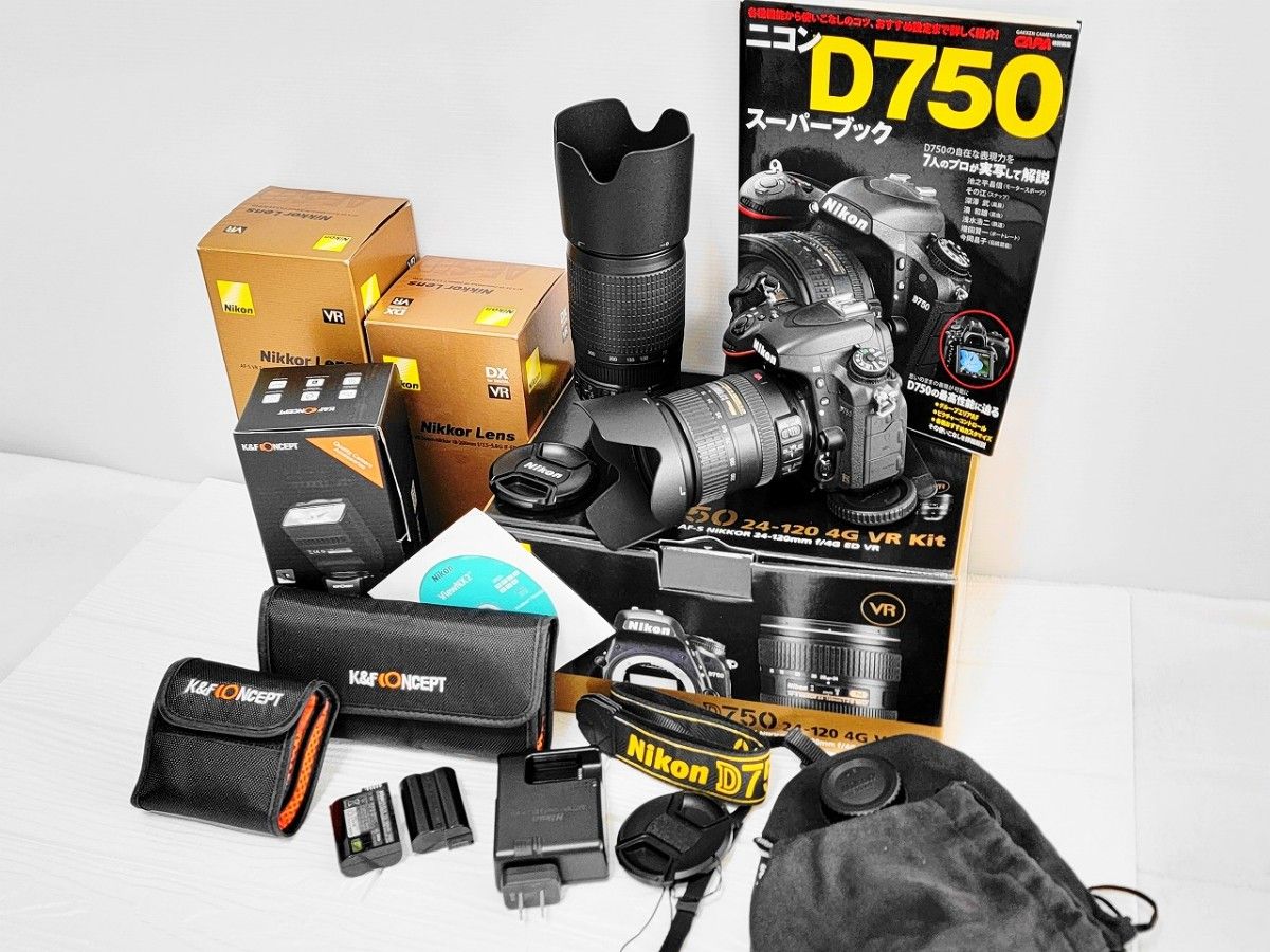 再値下げ Nikon D-750 一眼レフカメラ レンズ2本 オートストロボ 再値下げ Nikon D-750 一眼レフカメラ レンズ2本 オートストロボ