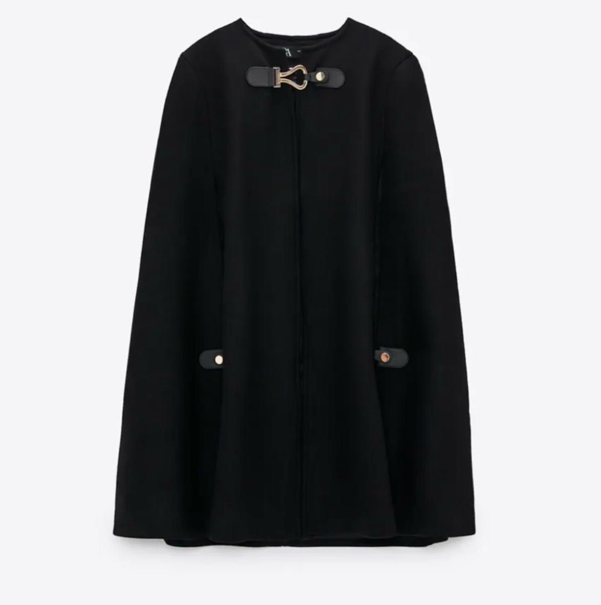 パパゲーノダムラウ 受けよ 様】 ZARA×MANTECO社 ケープコート 黒 L パパゲーノダムラウ 受けよ 様】 ZARA×MANTECO社 ケープコート 黒 L
