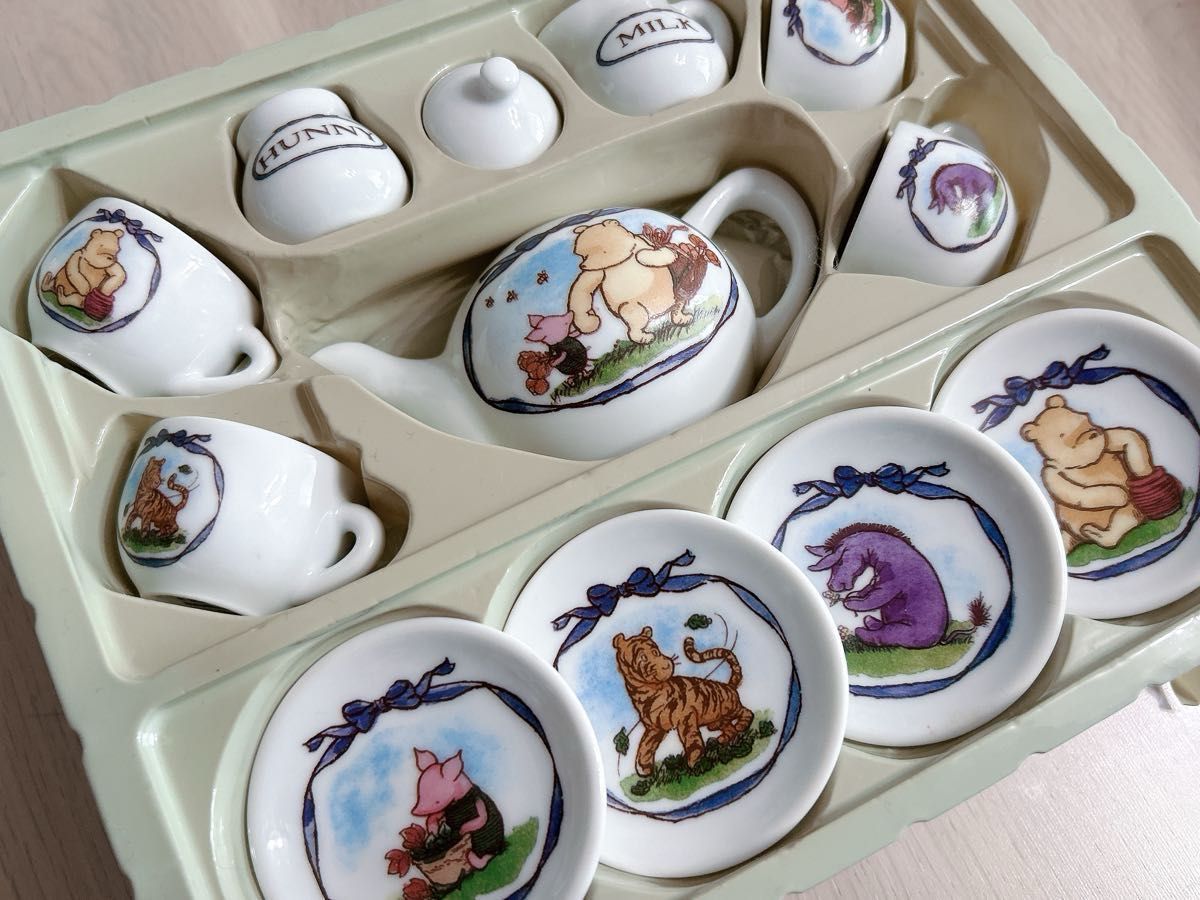 レアくまのプーさん クラシックプー チャイナティーセット 陶器｜Yahoo