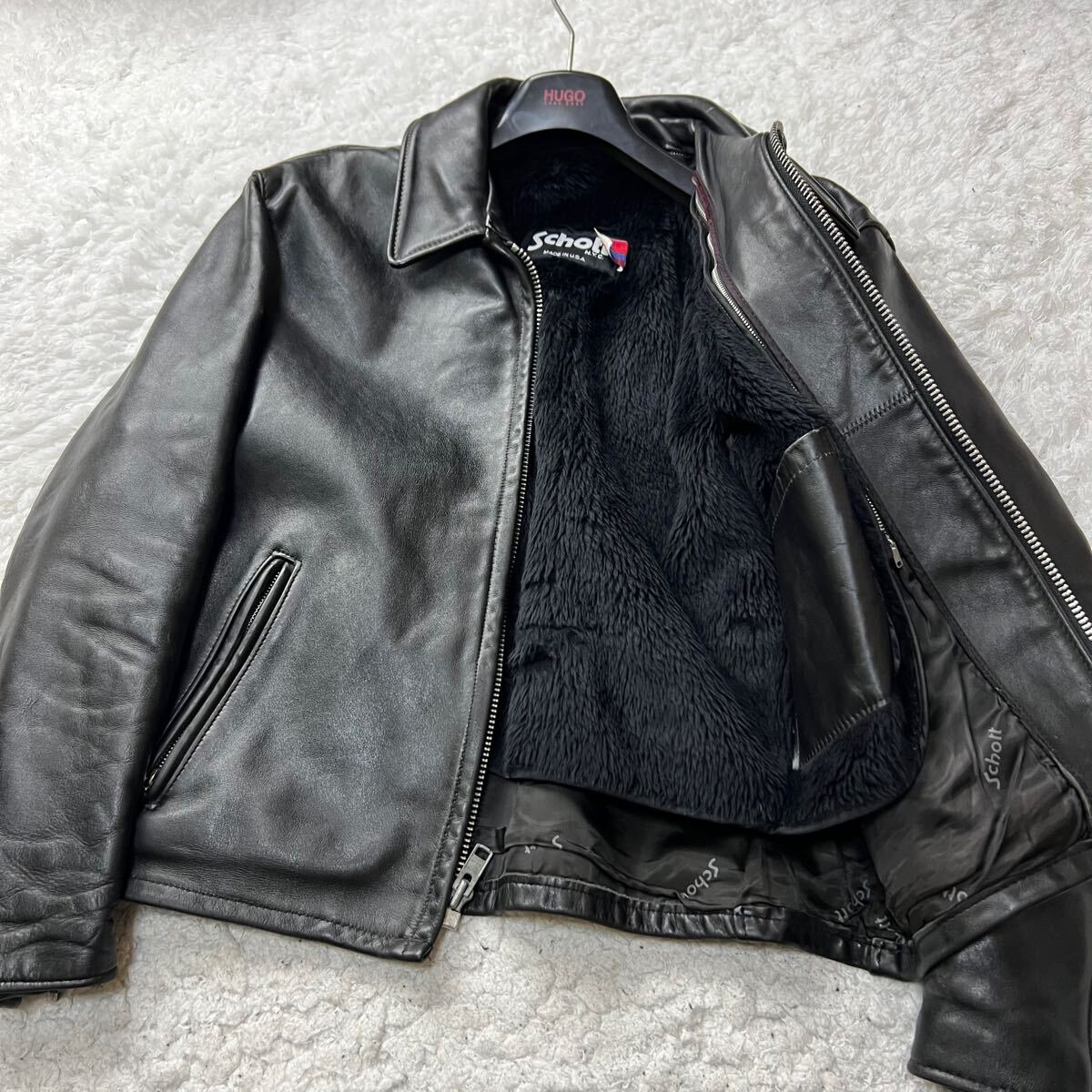 極美品/希少XLサイズ!!】Schott ショット シングルライダース 極美品/希少XLサイズ!!】Schott ショット シングルライダース