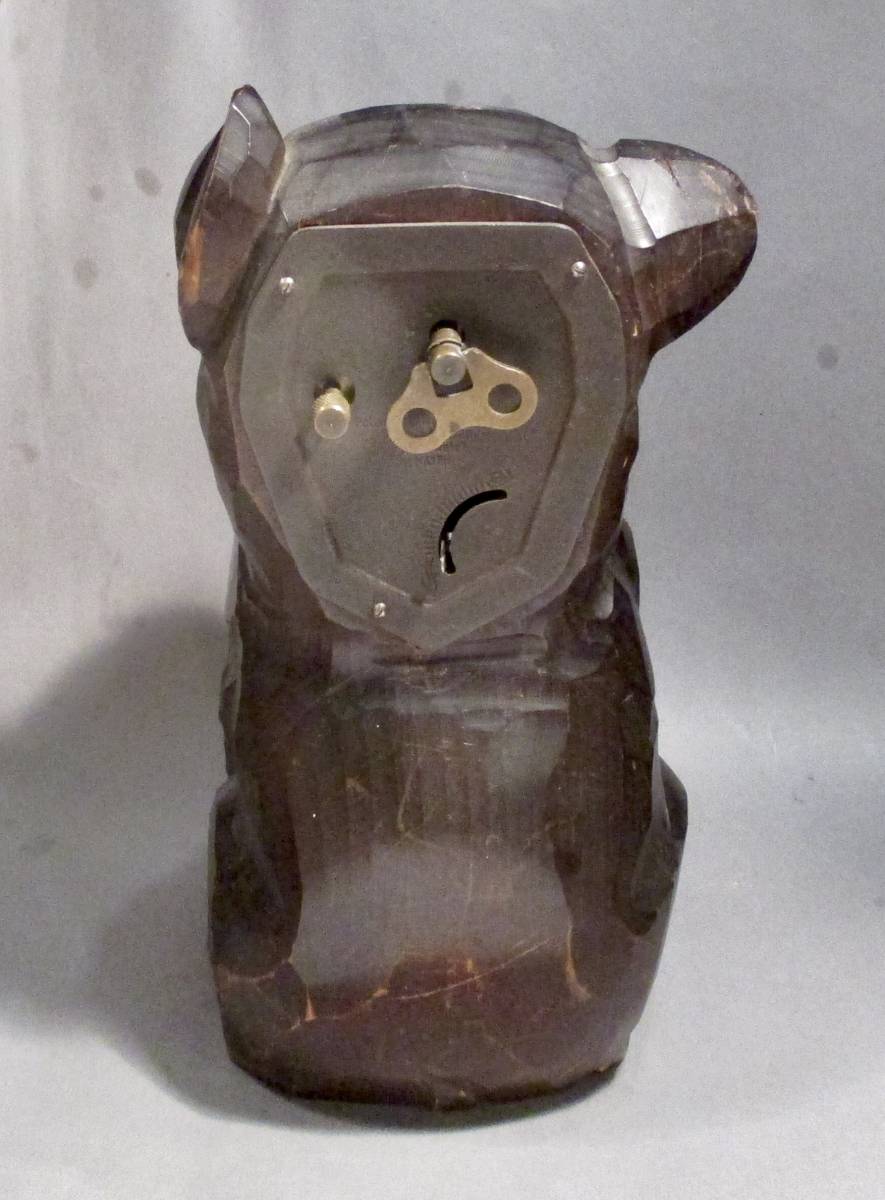 ☆ アンテイーク 木製 犬目時計 ドイツ製 1930年頃 ☆ アンテイーク 木製 犬目時計 ドイツ製 1930年頃