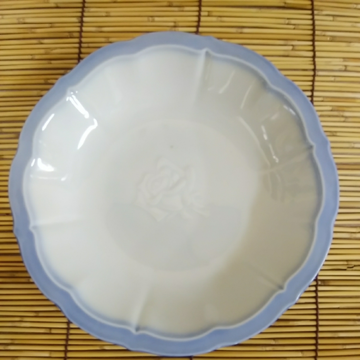 昭和レトロ■薔薇 スープ皿の画像1