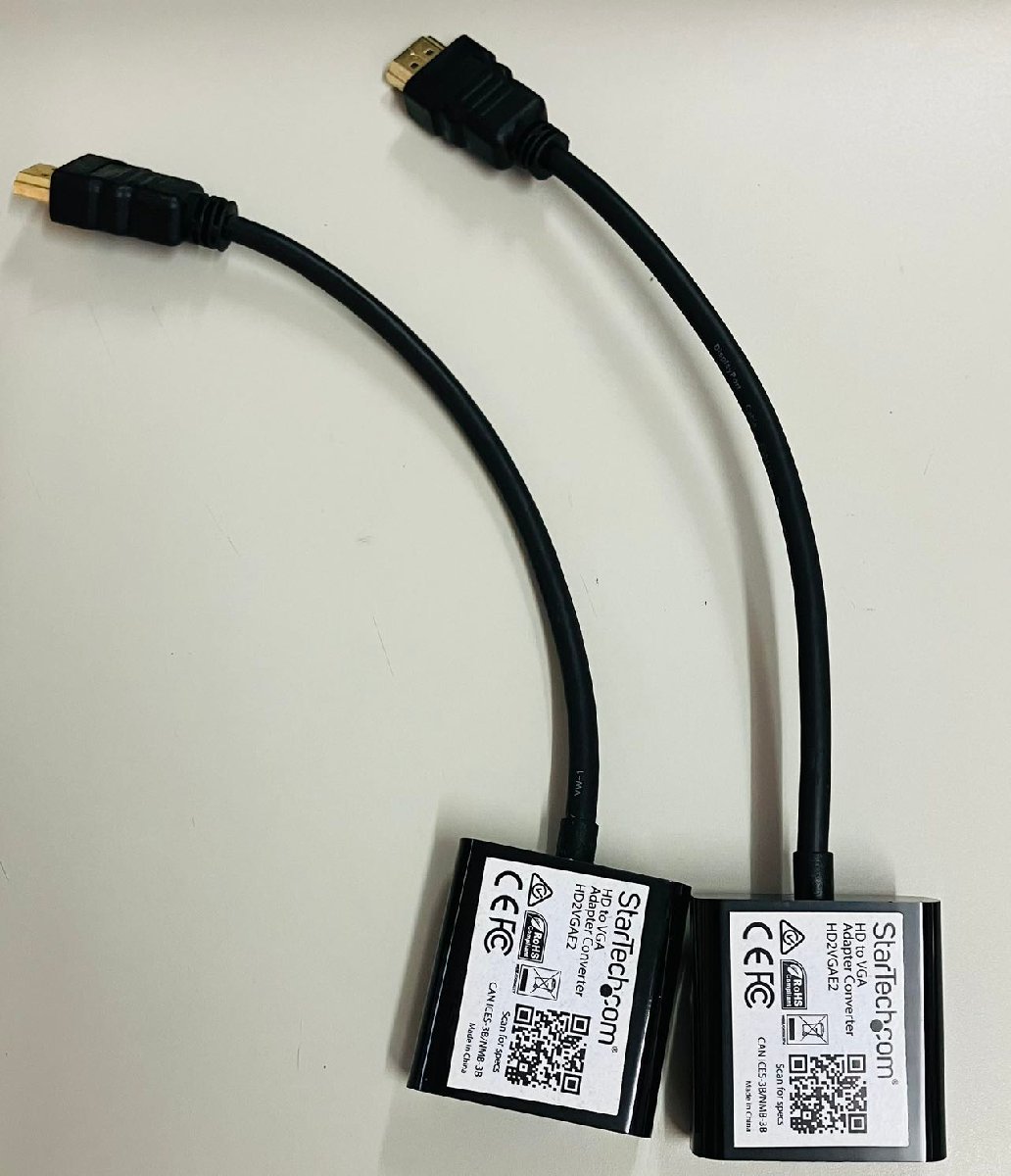 YXS131* б/у товар *StarTech.com HD to VGA конверсионный адаптор конвертер HD2VGAE2 HDMI кабель PC персональный компьютер изображение периферийные устройства 2 шт. комплект 