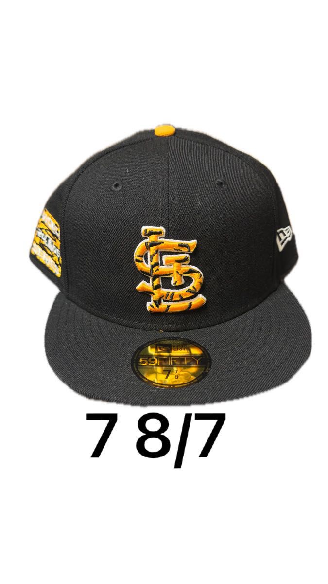 【新品】NEW ERA 59FIFTY 7 8/7 ブラック　つば裏　オレンジ　SAINT LOUIS CARDINALS