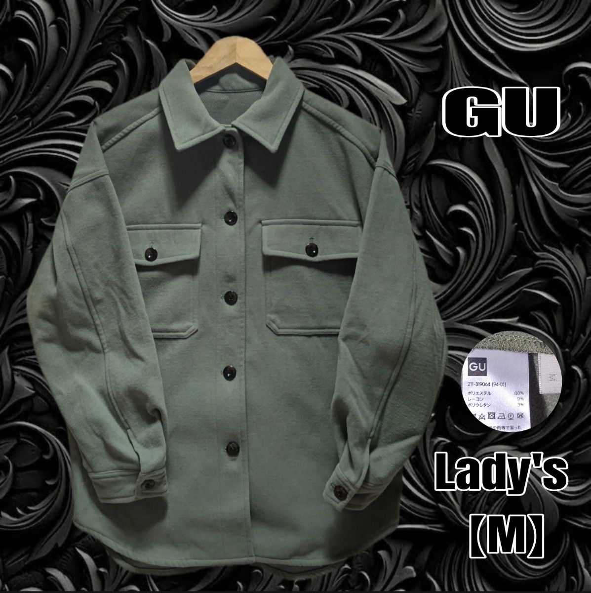 GU ジーユー/ オーバーサイズ シャツジャケット 肉厚ブルゾン GU ジーユー/ オーバーサイズ シャツジャケット 肉厚ブルゾン