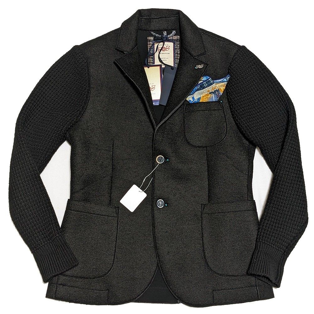BOB 24AW ニット袖ボンディングジャケット S 新品 現行品 新作 BOB 24AW ニット袖ボンディングジャケット S 新品 現行品 新作