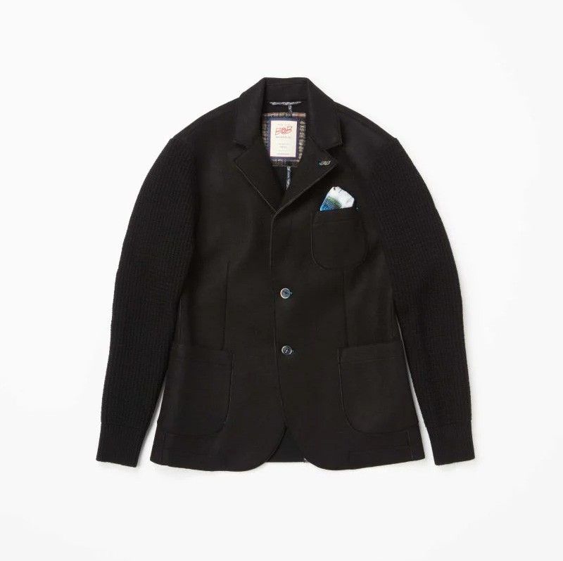 BOB 24AW ニット袖ボンディングジャケット S 新品 現行品 新作 BOB 24AW ニット袖ボンディングジャケット S 新品 現行品 新作