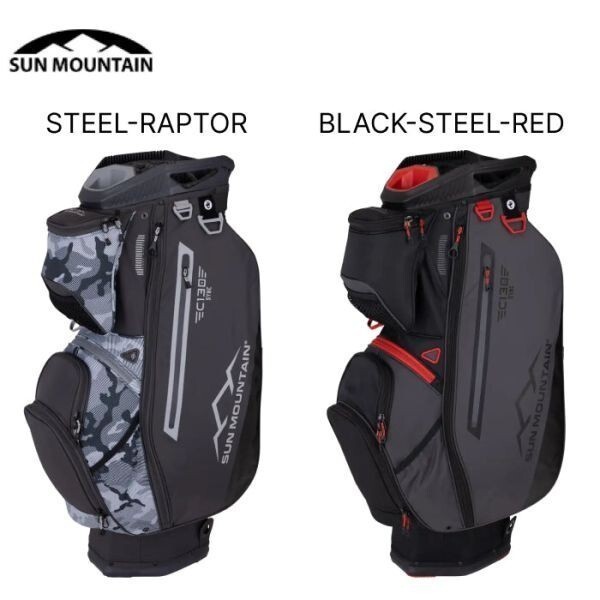 ★新品★送料無料★ サンマウンテン Sun Mountain C-130 Sync カートバッグ 2025 BLACK-STEEL-RED