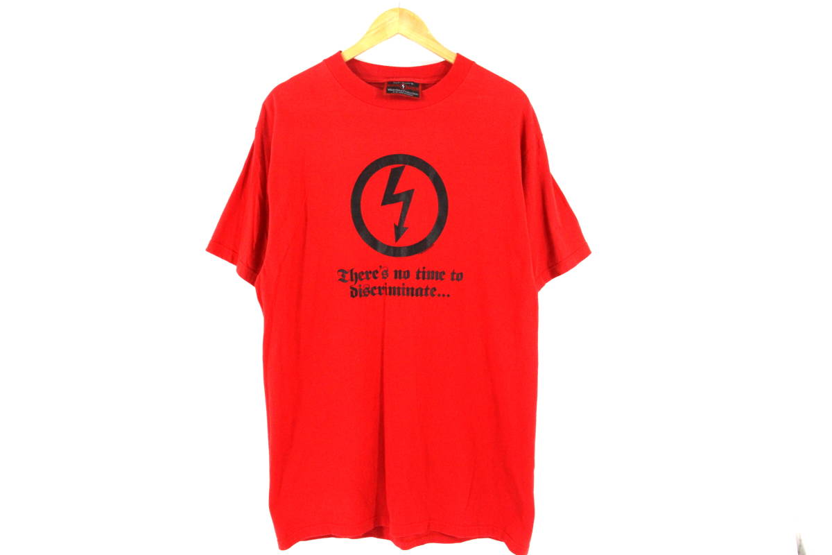 【超希少品】MARILYN MANSON 稲妻 リバーシブル Tシャツ L レッド 赤 オフィシャル USA製 1998年 バンドT サンダー マリリンマンソン_画像1