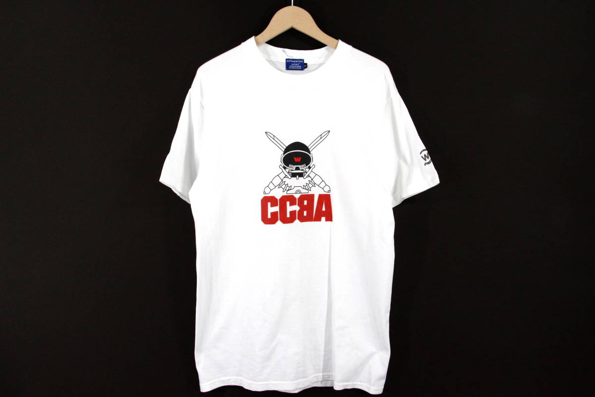 【96年 最初期】40％ UPARMORED WTAPS CCBA 2nd Tシャツ M ホワイト 白 両面プリント 半袖 tee ダブルタップス_画像1