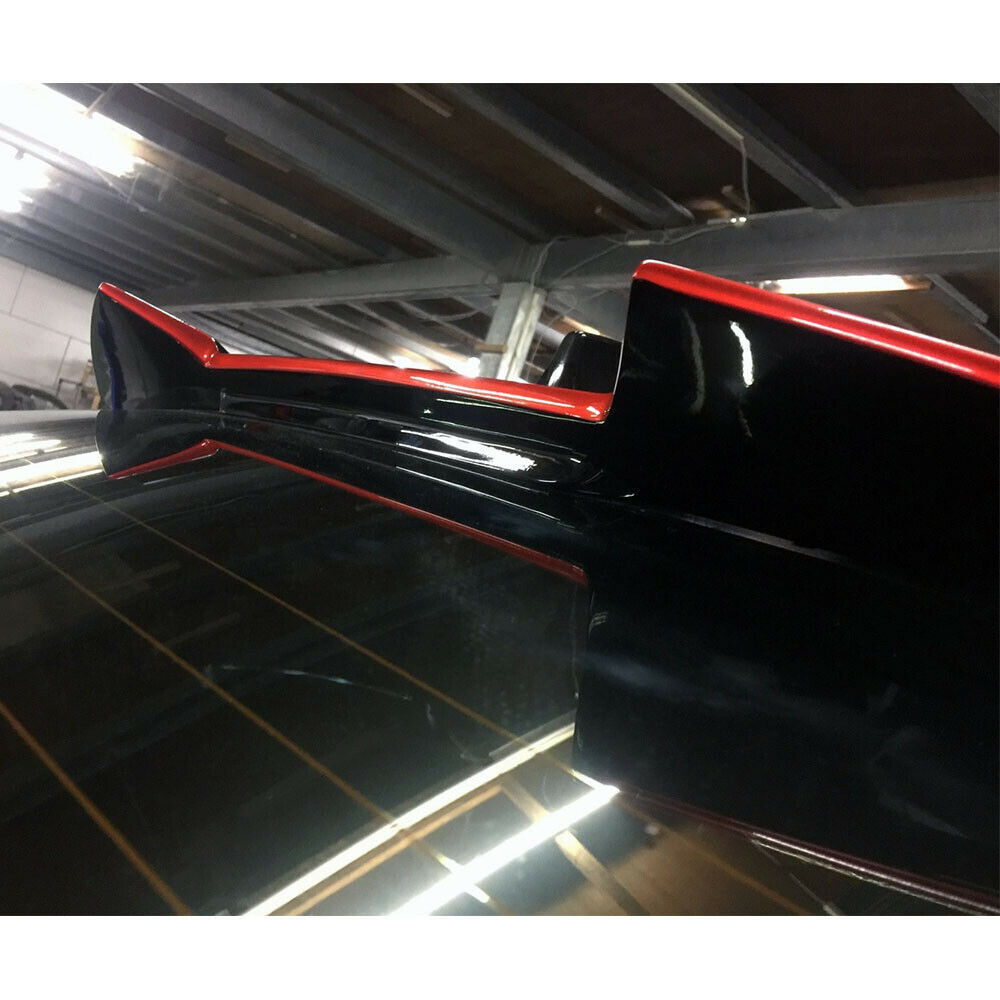 スバル ABS材質 WRX STI VA 2015-2019 リアルーフスポイラー ルーフガラス V2 艶有黒＋レッドライン_画像4