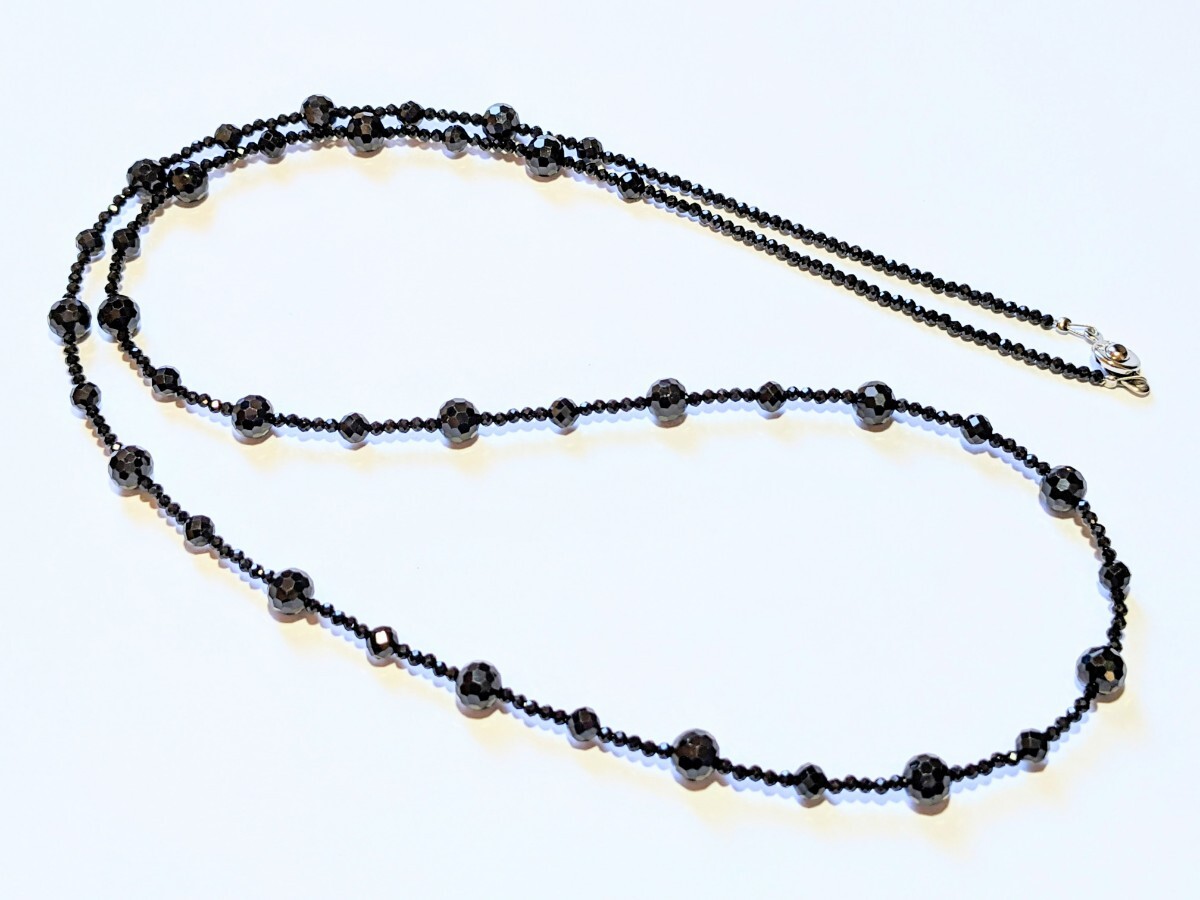 【限界市場】★数量限定★素晴らしい輝き！高品質！天然ブラックスピネル★70cm★ネックレス★定形郵便送料無料　_画像2
