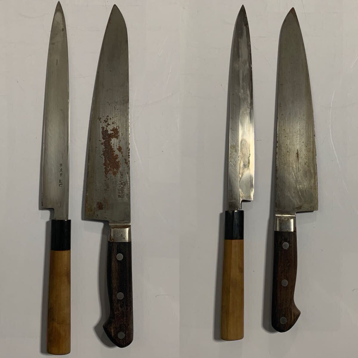 SAKAI ISHITO 桜印 日本鋼 堺貞宗 包丁 4本セット まとめて 辻 SAKAI ISHITO 桜印 日本鋼 堺貞宗 包丁 4本セット まとめて 辻